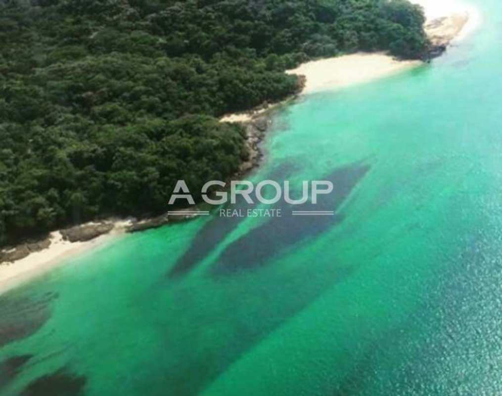 Private secluded beachfront property surrounded by lush tropical forest and clear turquoise sea Isla Contadora Panama