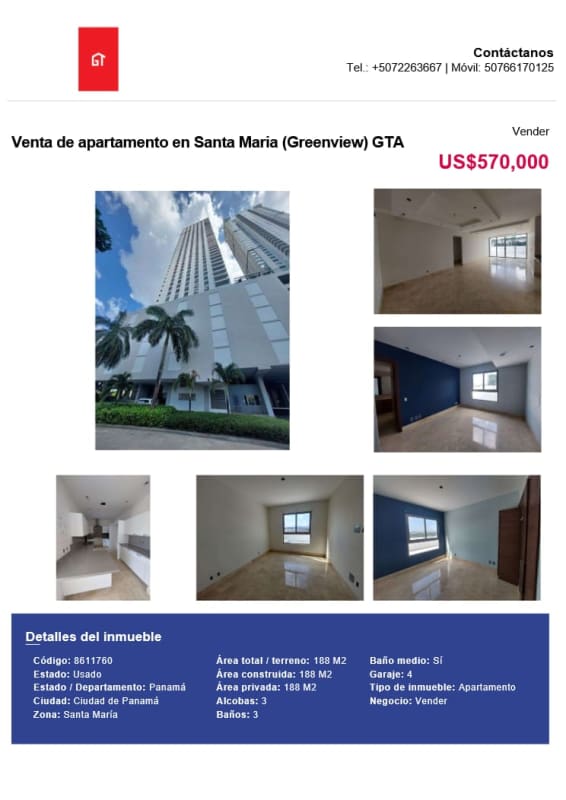 Luxury bedroom with large windows and golf course views in Santa María Panama