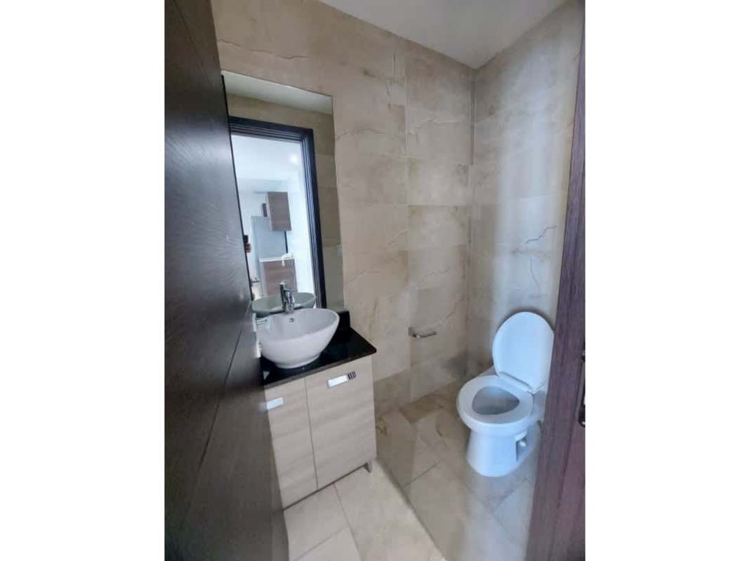 Luxurious kitchen with granite countertops and stainless appliances at Grand Tower Punta Pacifica Panama