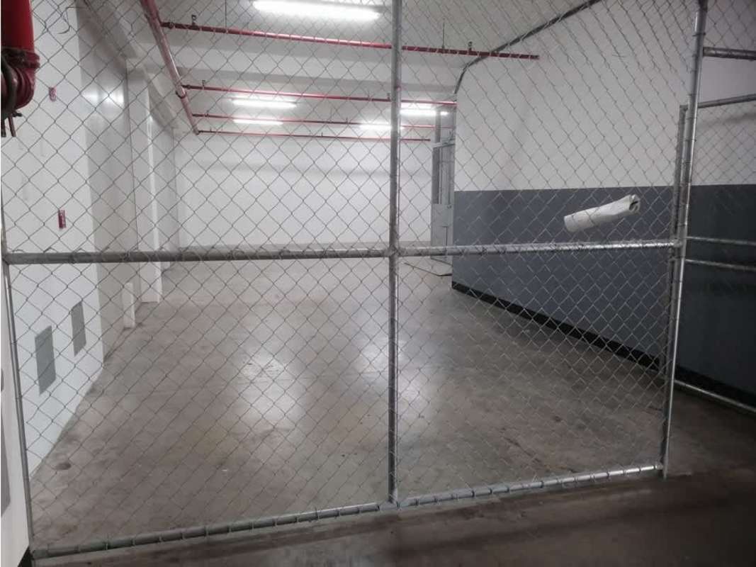 Warehouse interior with concrete floors white walls at Panama Viejo Business Center
