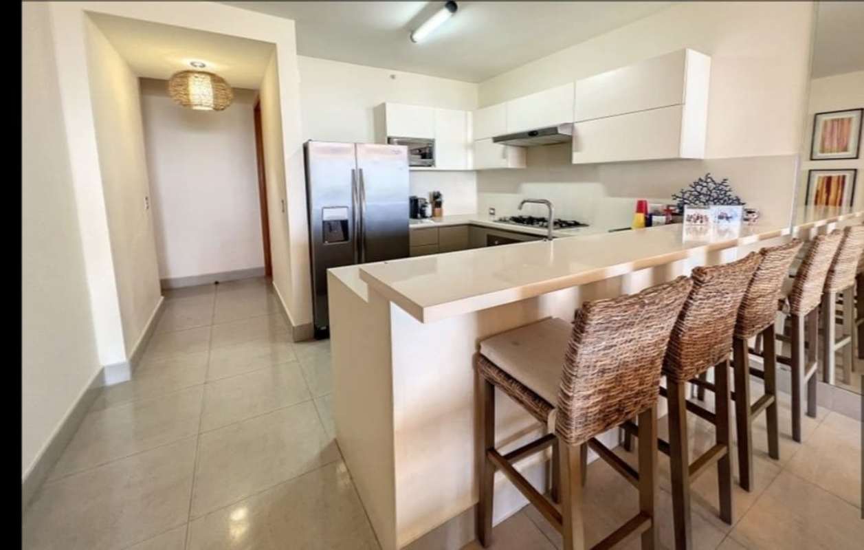 Service bedroom with washing machine and bathroom PH Perlamar Casamar San Francisco Panama