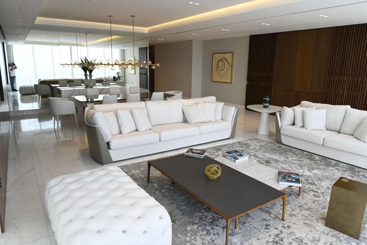 Open concept living and dining modern style PH The Residences Panama