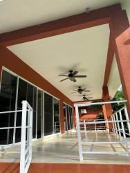 Bedroom in villa Chame Panama with window natural light ensuite tiled bathroom built-in closet