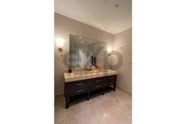 Contemporary bathroom with marble double sink vanity in PH Puntarena Ocean Village Buenaventura Panama