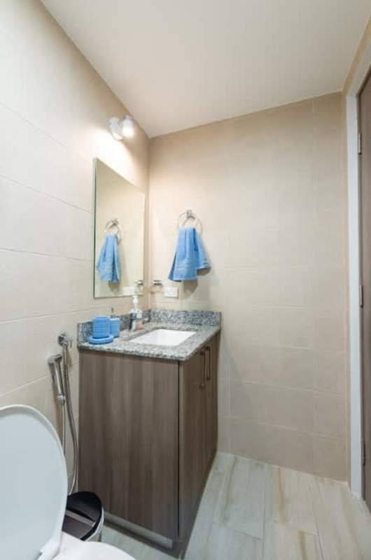 Contemporary living dining space with balcony in PH Greenwood Panama City