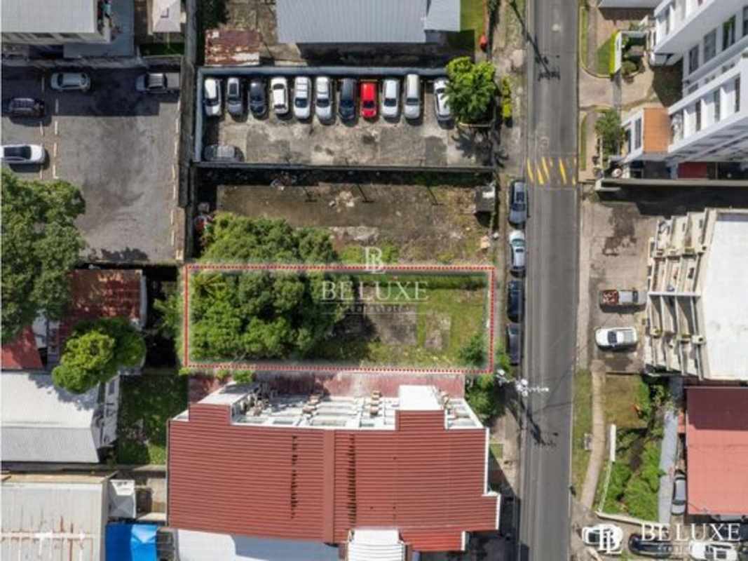Vacant urban lot for development in San Francisco Panama City with RM3 zoning