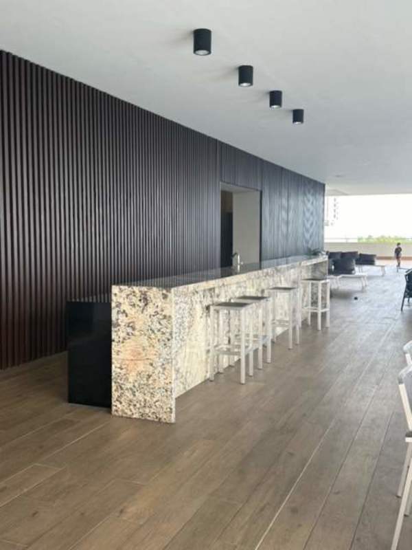 Dining room with modern furniture and lighting in PH Bali Costa del Este Panama