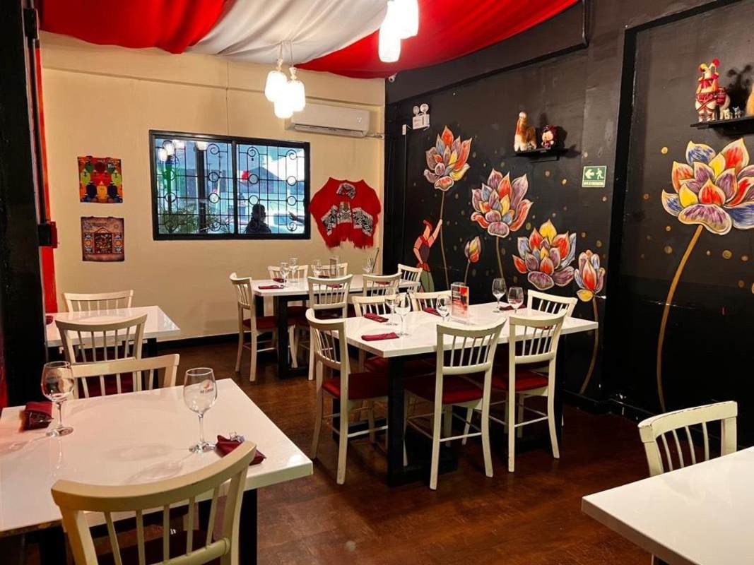 Colorful Peruvian theme restaurant dining area Obarrio Panama sale