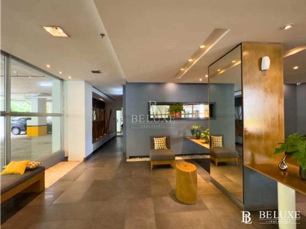 Modern lobby reception with seating PH Clayton Park 1 Clayton Panama