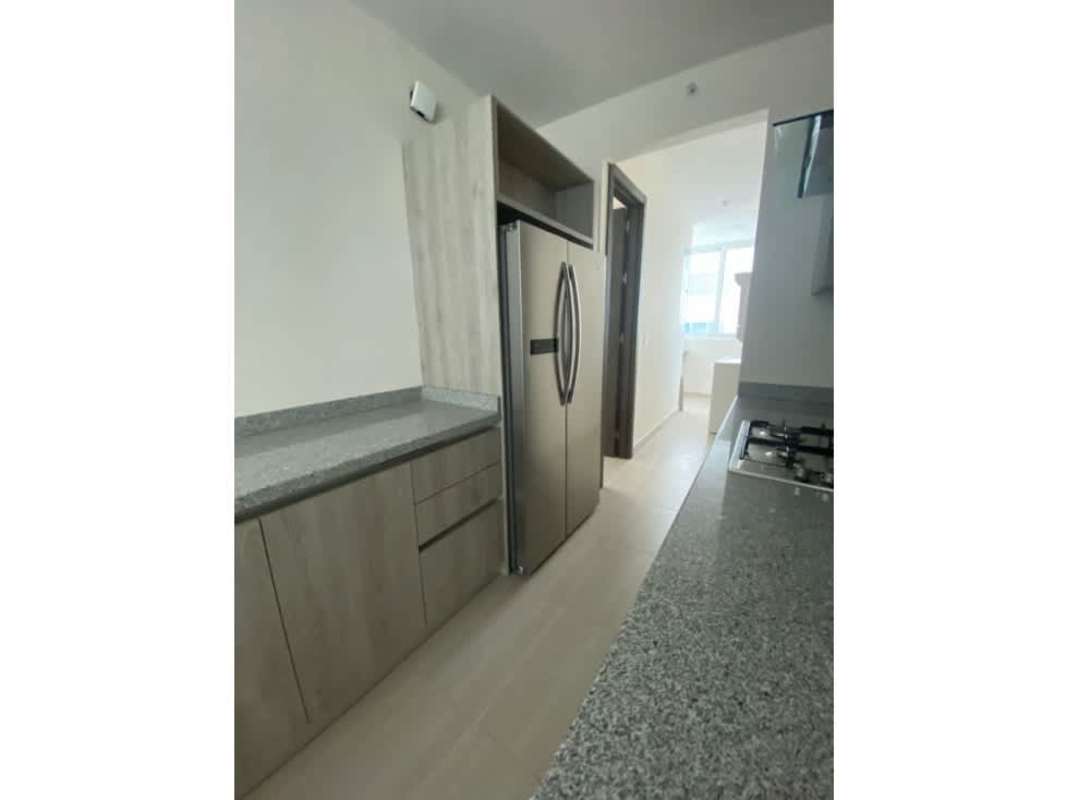 Modern bathroom with designer tiles and glass shower in PH Asia Costa del Este Panama