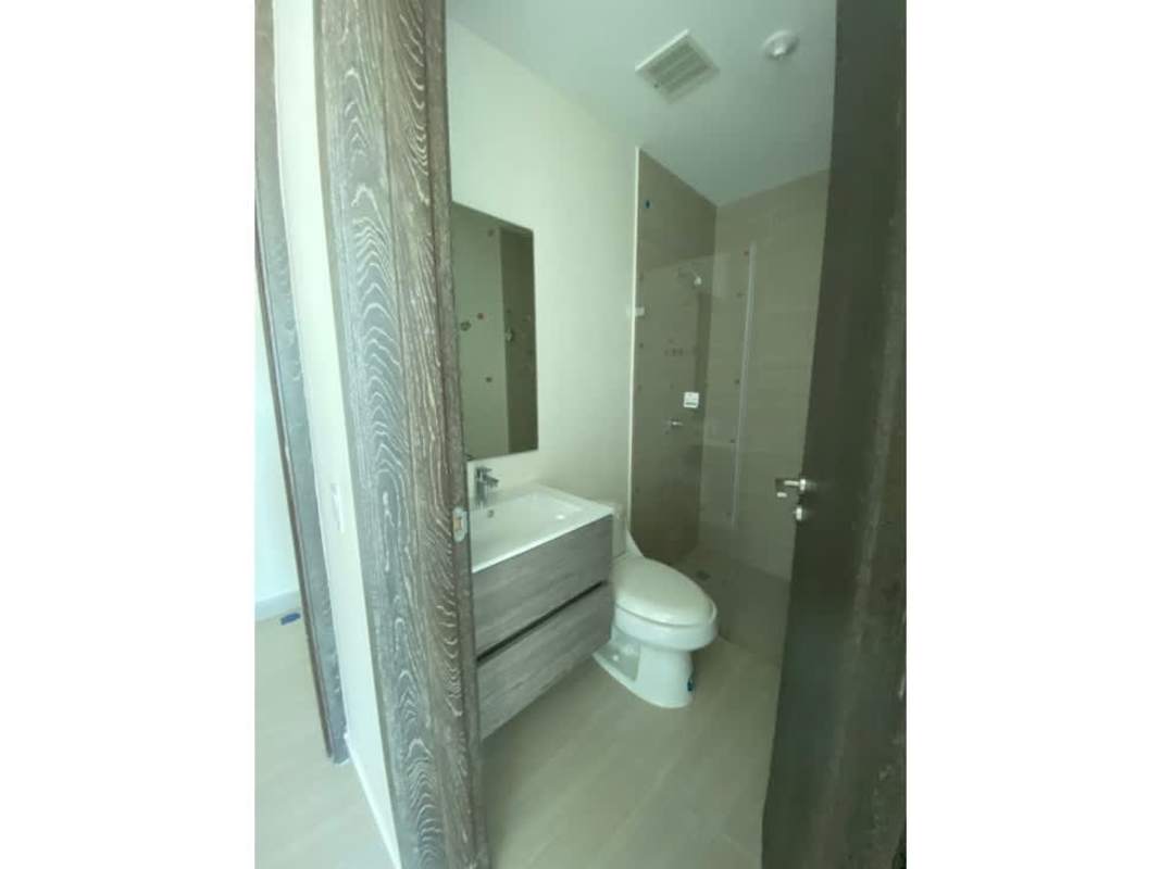 Elegant lobby entrance and building facade of PH Asia in Costa del Este Panama City