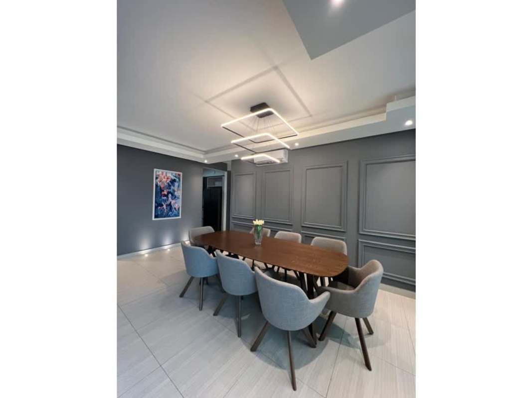 Bright guest bedroom with built-in closet city view PH Asia Costa del Este Panama