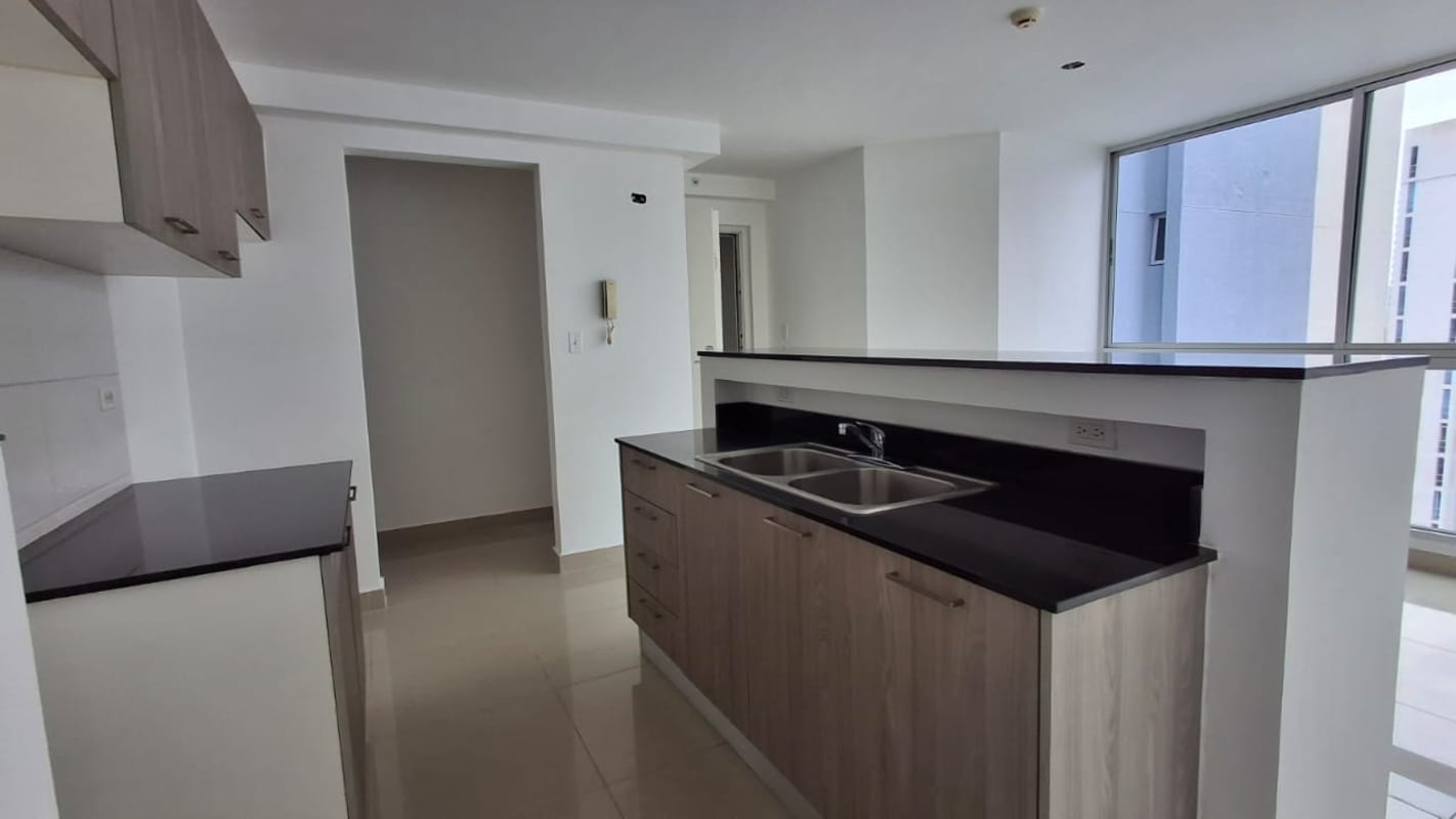 Bedroom with large window and built-in closet at Coral Tower Panama