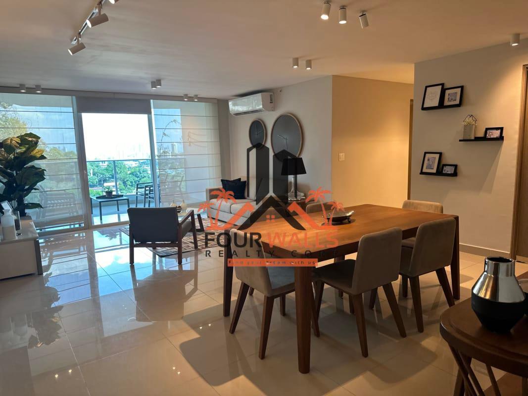 Bedroom with large window at PH Villa de la Fuente in El Dorado Panama City