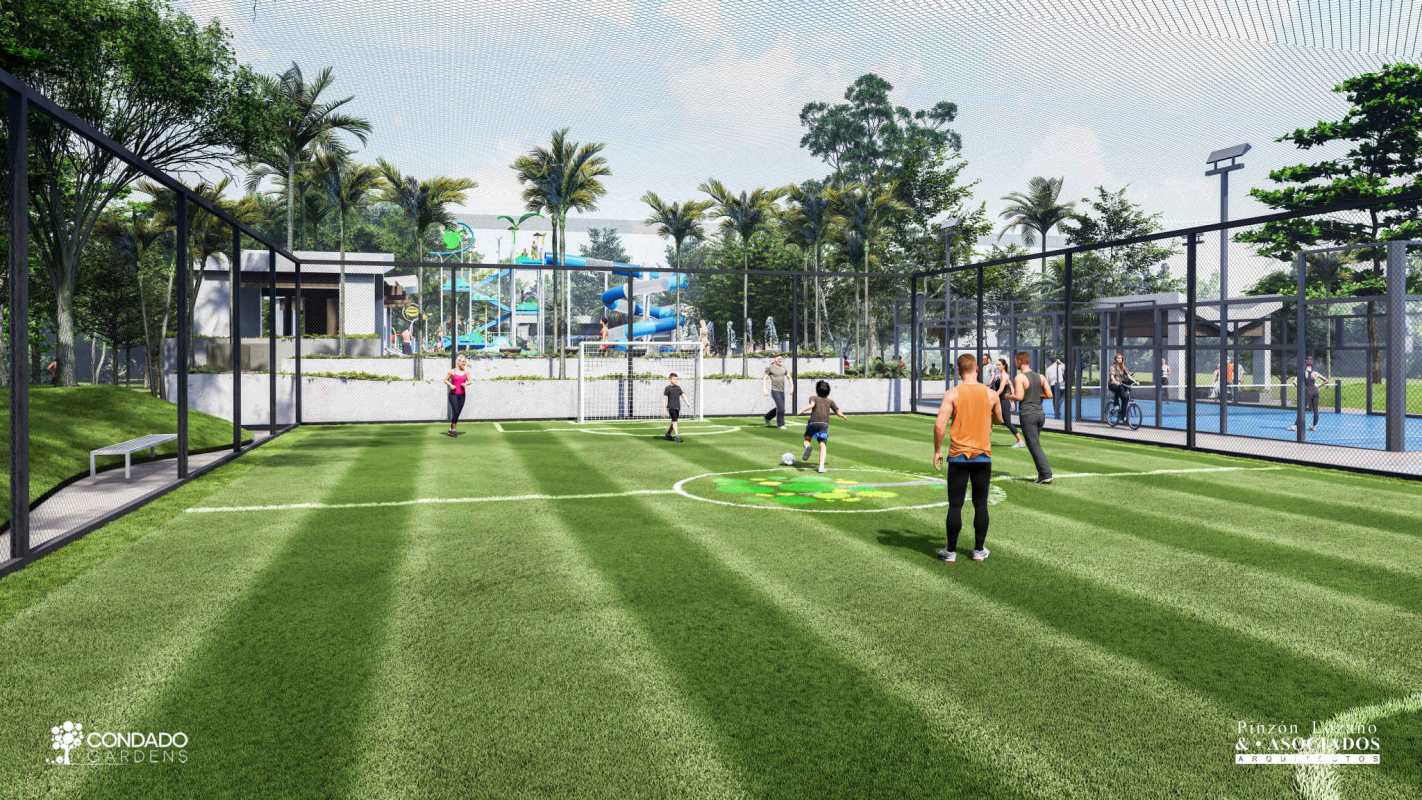 Modern minimalist bedroom with wood wall design and recessed lighting in Condado Gardens