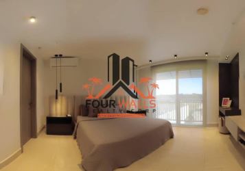 Modern bedroom with large window and mountain views PH Explora Howard