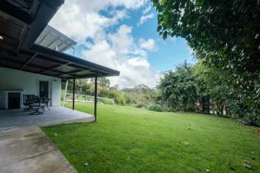 Expansive terrace with panoramic mountain and valley views in renovated Boquete Panama home