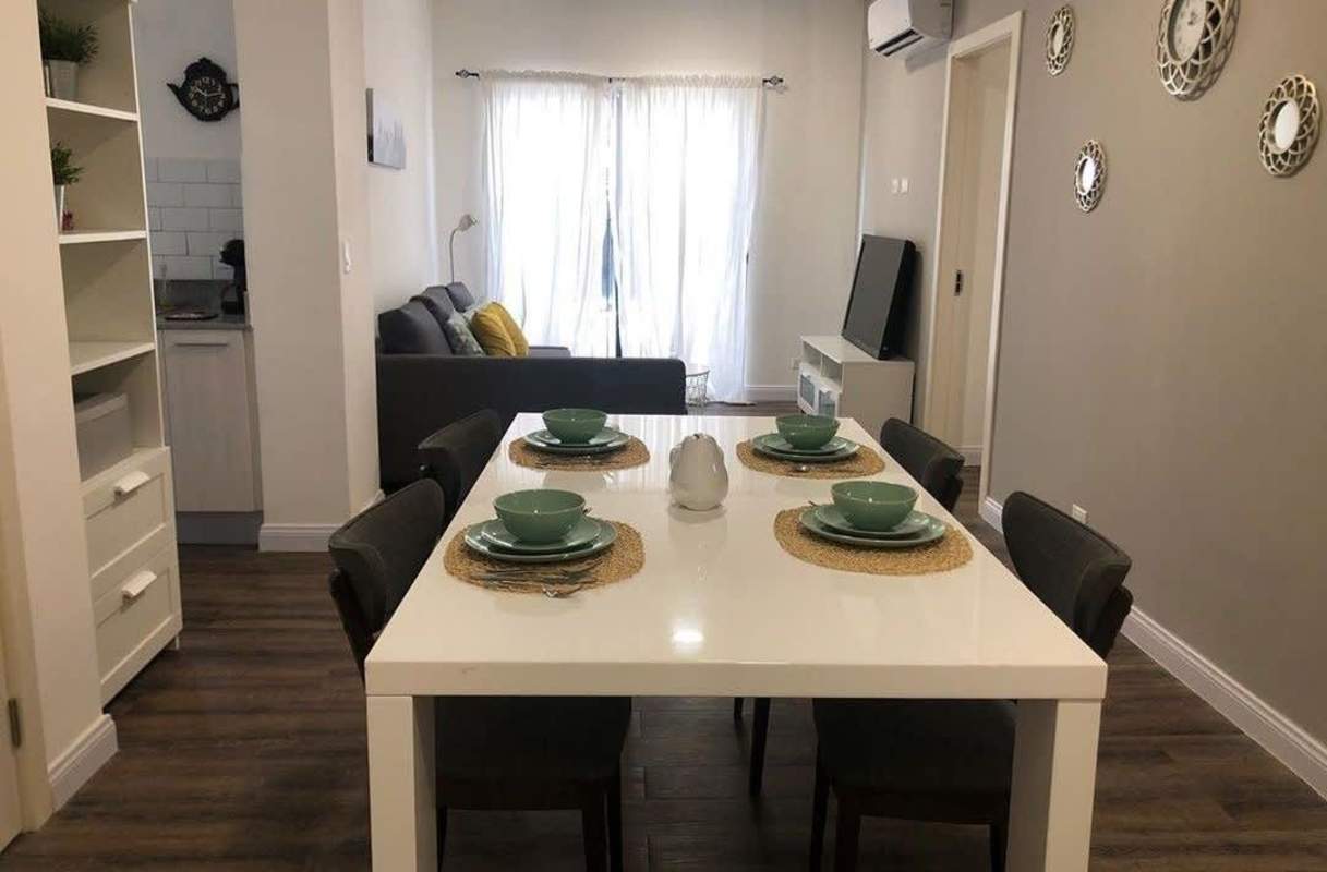 Colorful outdoor playground and jacuzzi terrace in new Las Acacias residential project