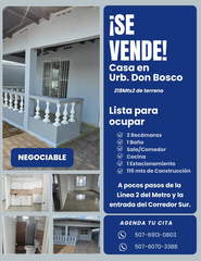 House for Sale in Juan Díaz - 2 bedrooms