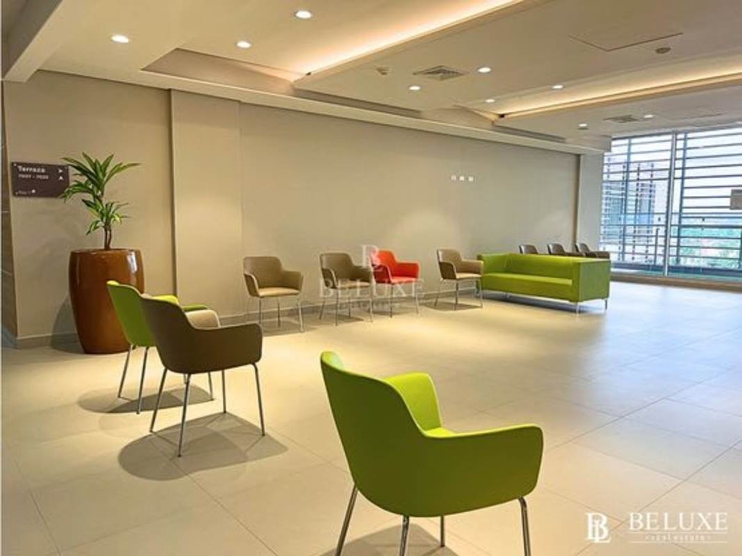 Floor receptionist and common lobby zone inside Town Center Costa del Este Panama