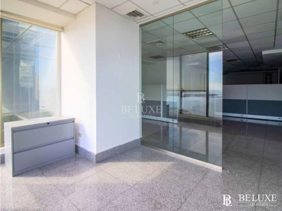 Large corporate boardroom with panoramic ocean and skyline views in BICSA Tower Panama City