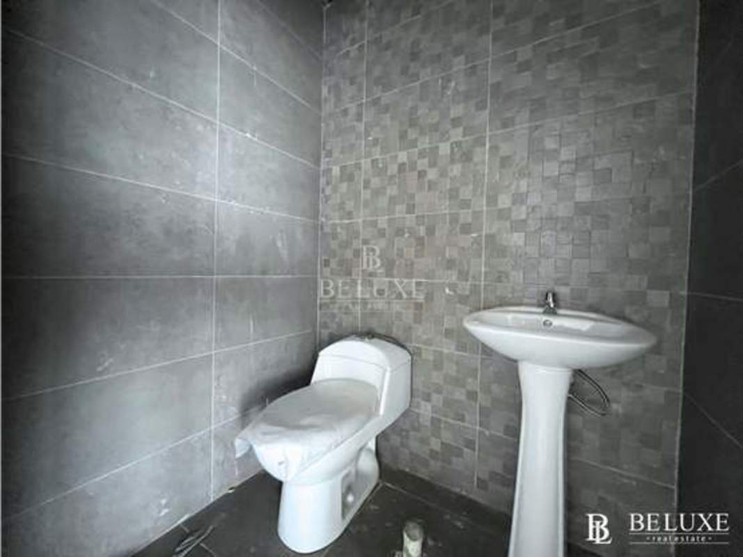 Classy reception area in furnished office PH BICSA Tower overlooking Panama Bay