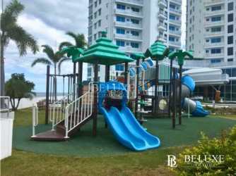 Modern children's playground at beachfront condo Santa Clara Residences Panama
