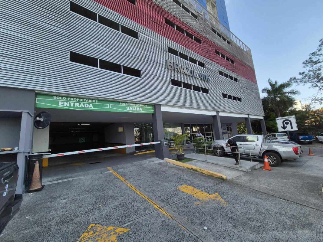 Bright empty office space with windows and tile floors on PH Brazil 405 in Obarrio Panama