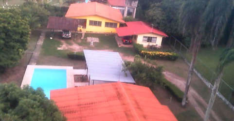 Aerial oceanfront real estate boundary coastal area Playa Nueva Gorgona Panama