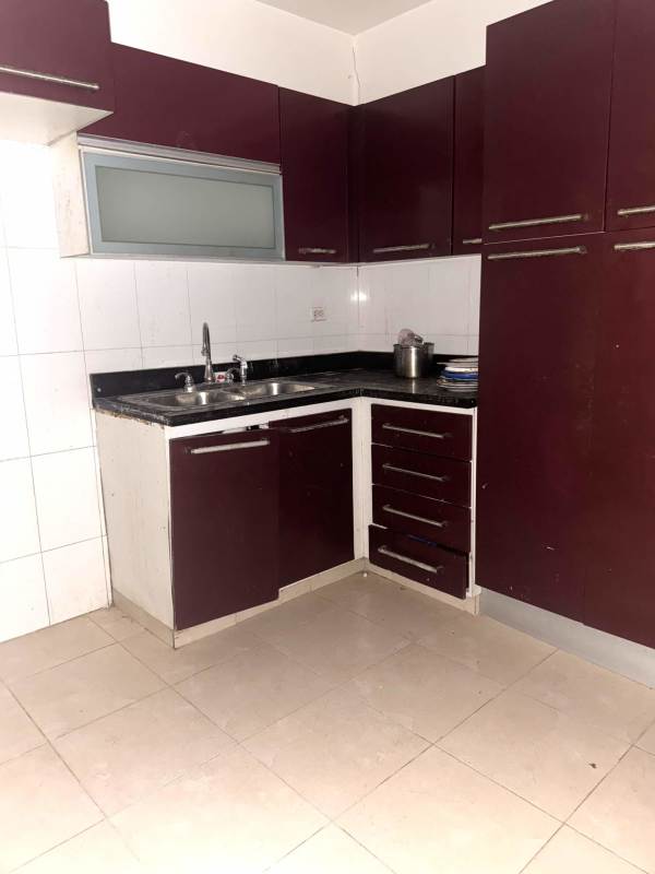 Kitchen with cabinets and sink 3-bedroom apartment for rent San Miguelito Panama