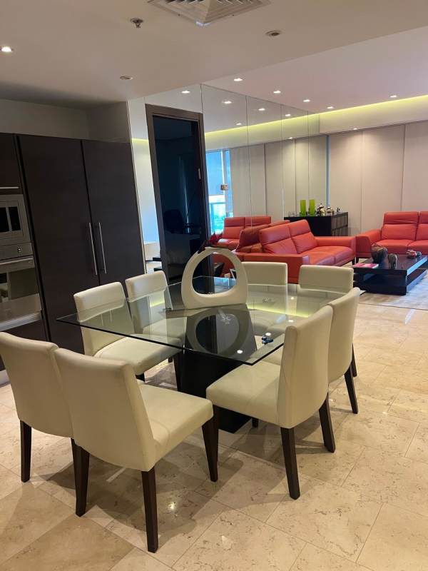 Large balcony with glass railings overlooking the Pacific Ocean Ocean Club Panama