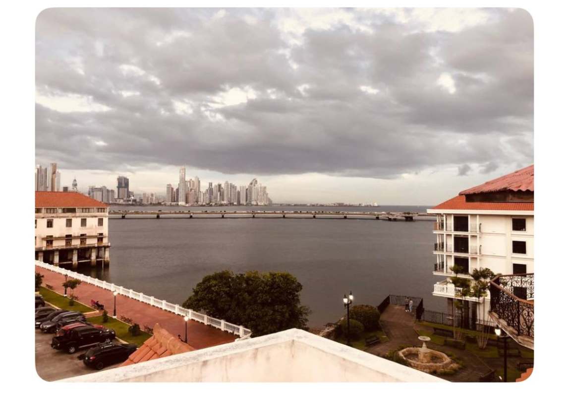 Interior stairway with stone wall and decor PH Santo Domingo Clayton Panama