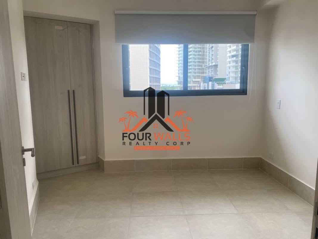 Second bedroom large window city views wardrobe PH Ocean House Panama