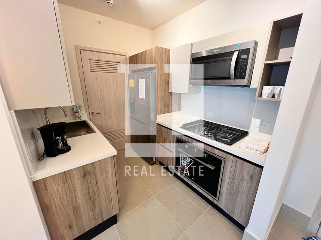 Modern bathroom with glass shower marble vanity Ocean House Santa María Panama