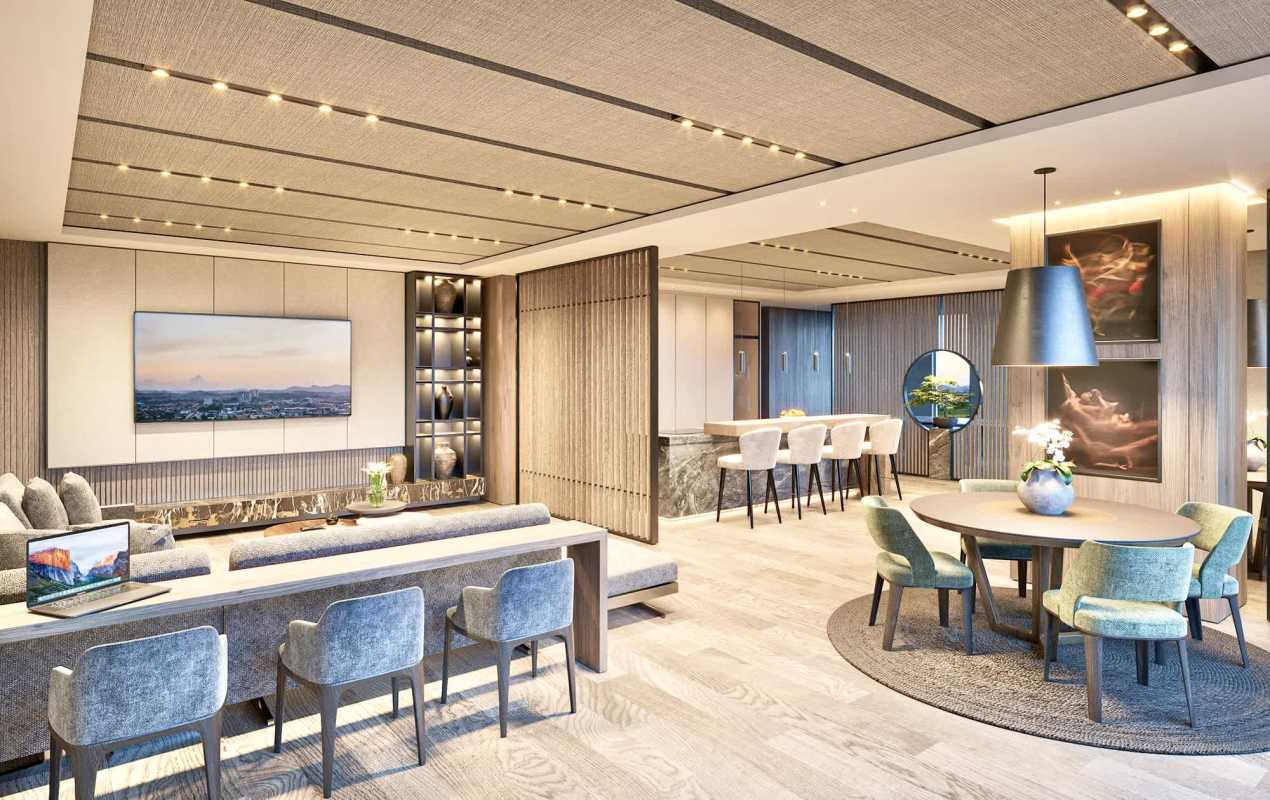 Lobby lounge area with modern design PH Corotu Santa Maria Golf Panama