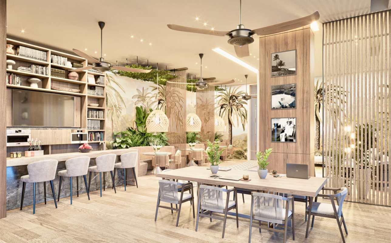 Contemporary open kitchen in PH Corotu Santa Maria apartment for sale Panama