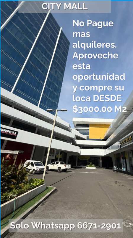 Contemporary multi-story commercial mall with modern glass panels Via Brasil Obarrio Panama