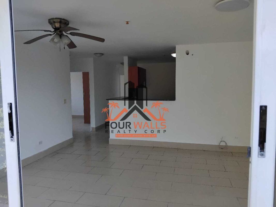 Private balcony overlooking city skyline from apartment at PH Met View Panama