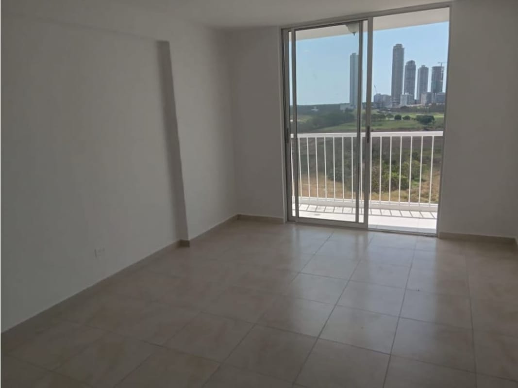 Interior closet with storage and ceramic tile floor PH Mystic Blue Panama