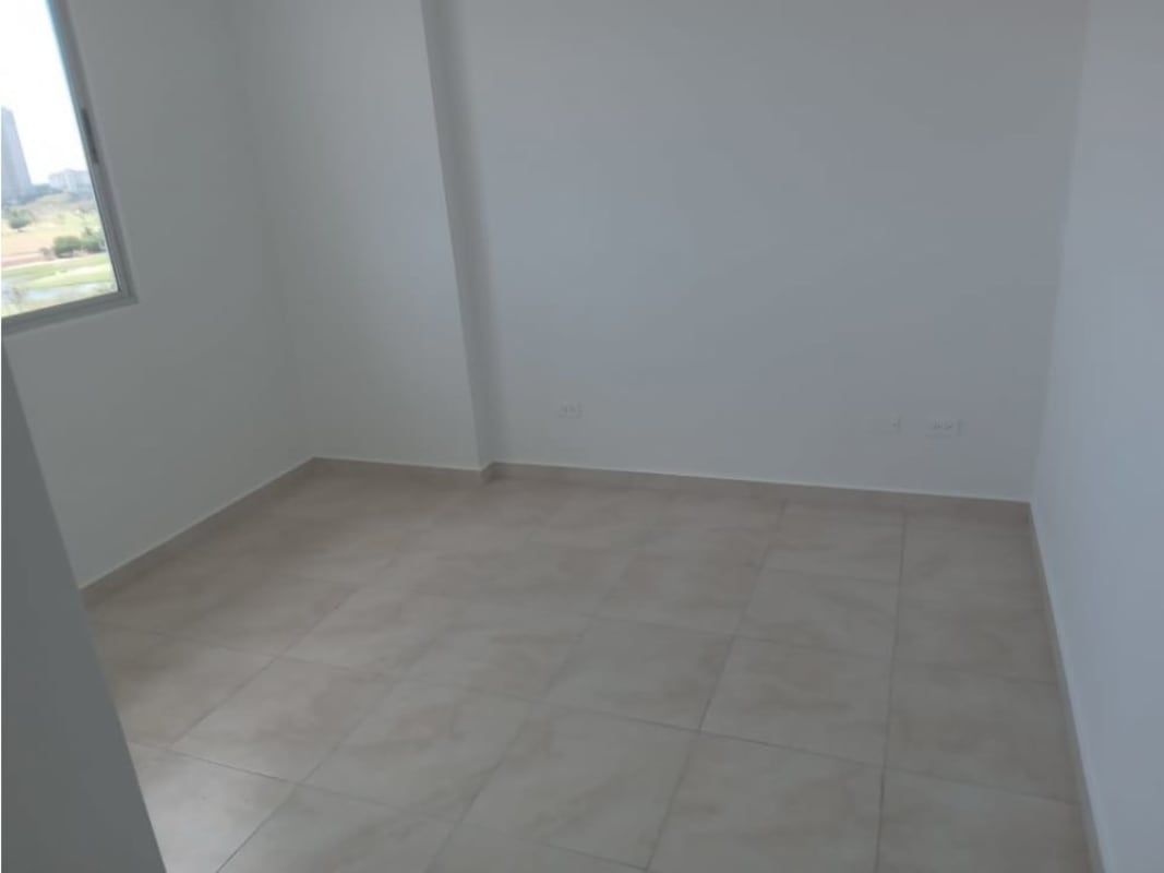 Bedroom with ceramic floor and panoramic window PH Mystic Blue Panama City