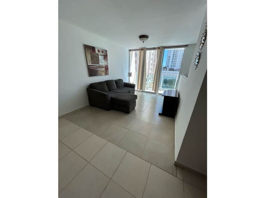 Bright living dining area with balcony view in PH Royal Pacific Punta Pacifica