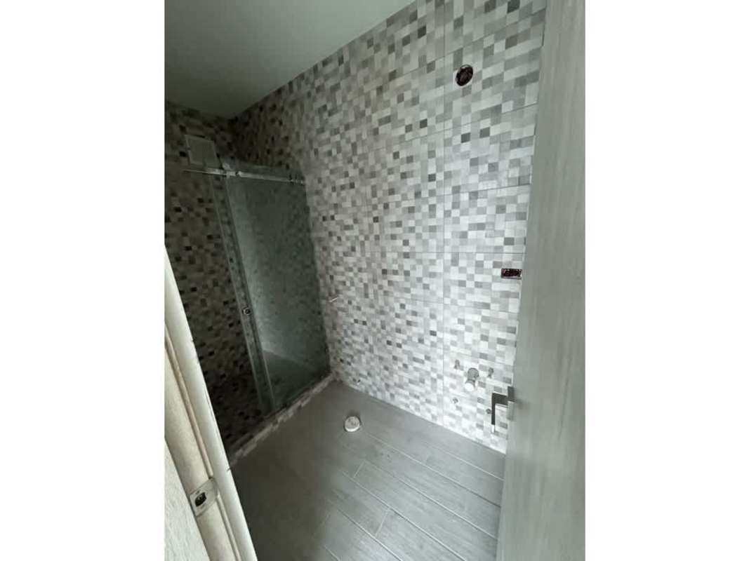 Contemporary bathroom with glass shower enclosure in PH Azurre Panama City