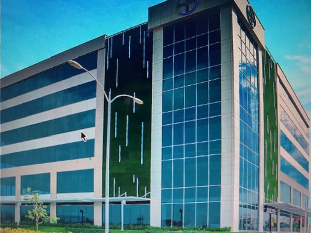 Modern glass facade of Global Business Terminal near Tocumen Airport Panama City