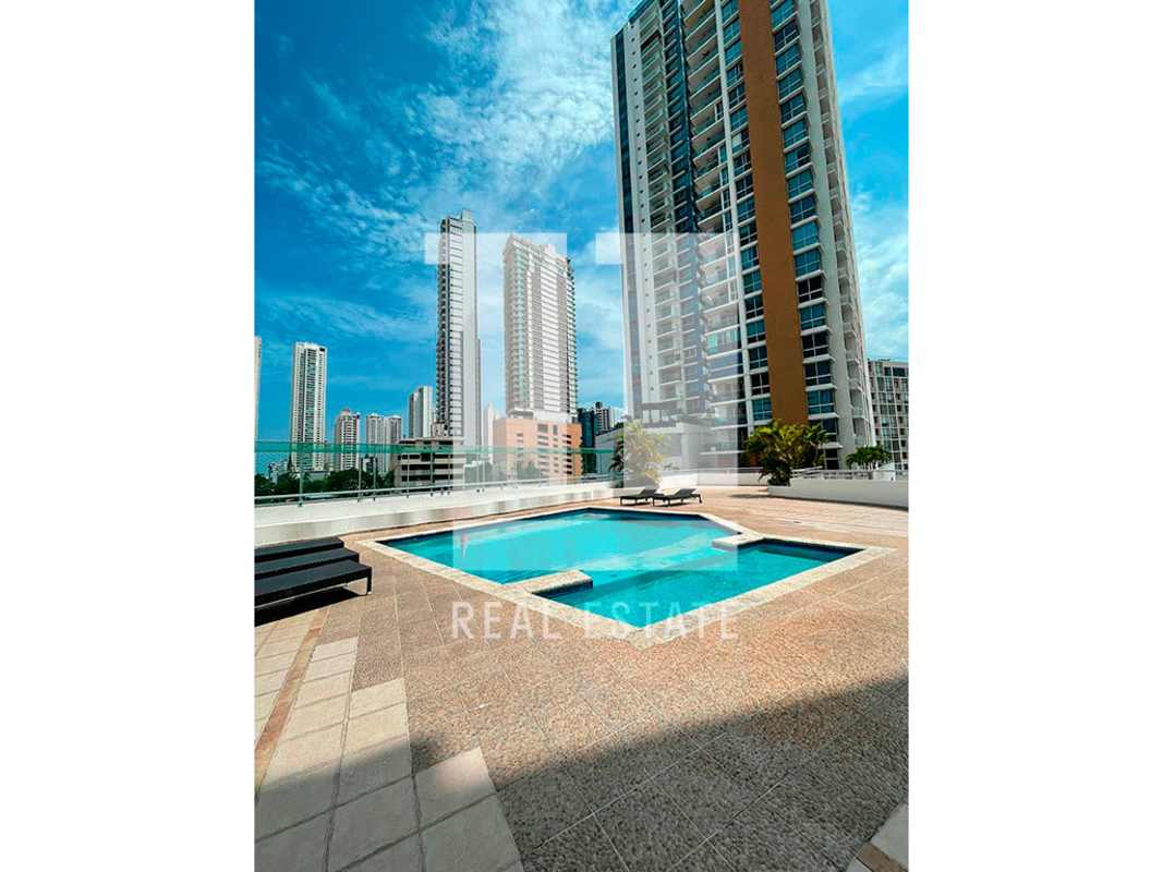 Main bedroom ocean view large window PH Veranda Tower Panama City