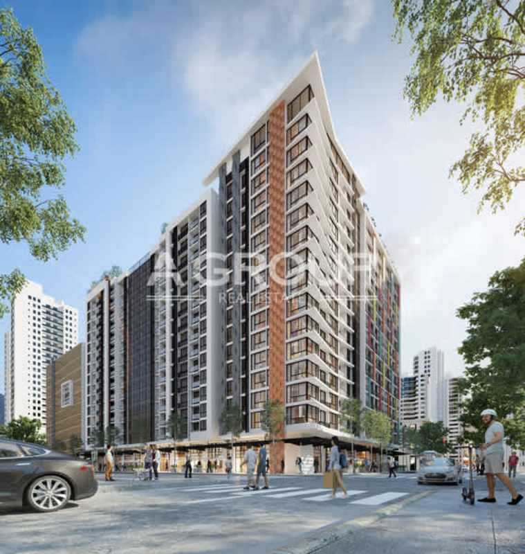 High-rise mixed use building PH Armonia Bella Vista with retail spaces in Bella Vista neighborhood