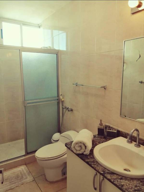 Stylish bathroom with granite counter glass shower door in PH Cangrejo 507 El Cangrejo Panama