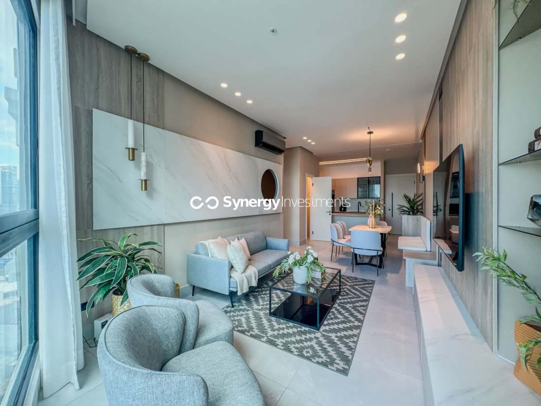 Imposing lobby with elegant design and reception PH Paitilla Panama City