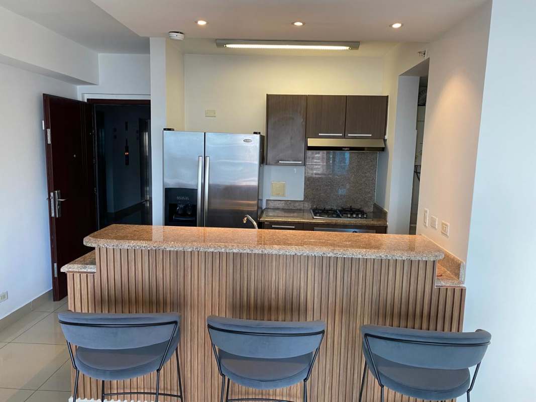 Modern kitchen with granite breakfast bar PH Top Tower Costa del Este Panama