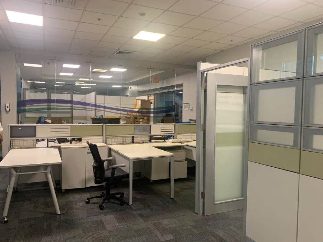 Multi-level indoor parking garage inside commercial building in Marbella Panama