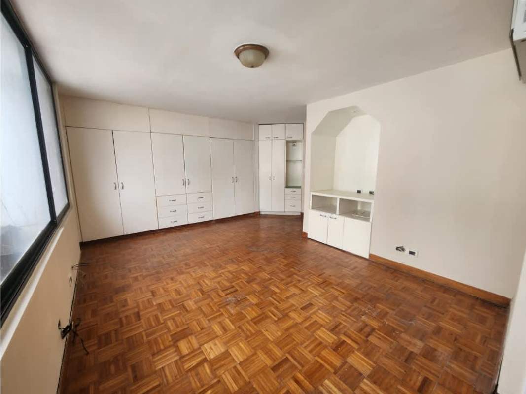 Spacious bedroom with wardrobes, wood flooring, large window view PH Waterfront Coco del Mar Panama